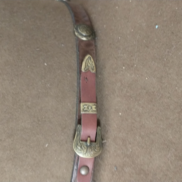 Men's bees custom-made Western  hats dark brown band has faux turquoise - Picture 2 of 6